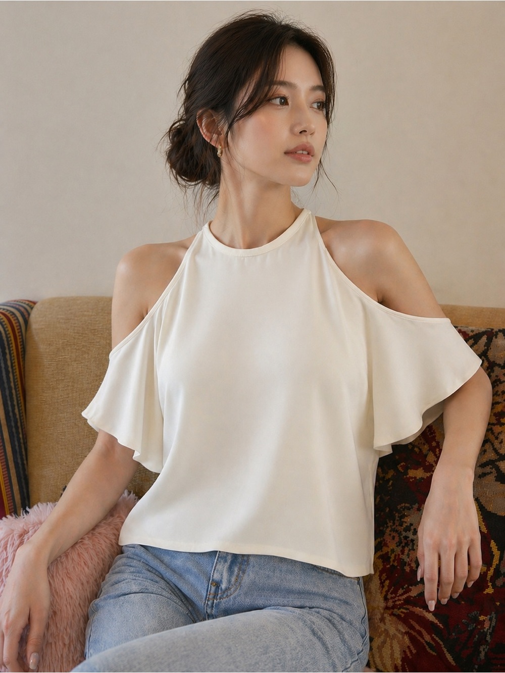 NWOT Zara Cold Shoulders Blouse